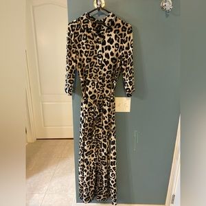 Banana Republic Animal Print Shirt Dress